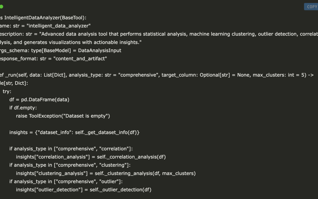 Build custom AI tools for your AI agents to combine machine learning and statistical analysis
